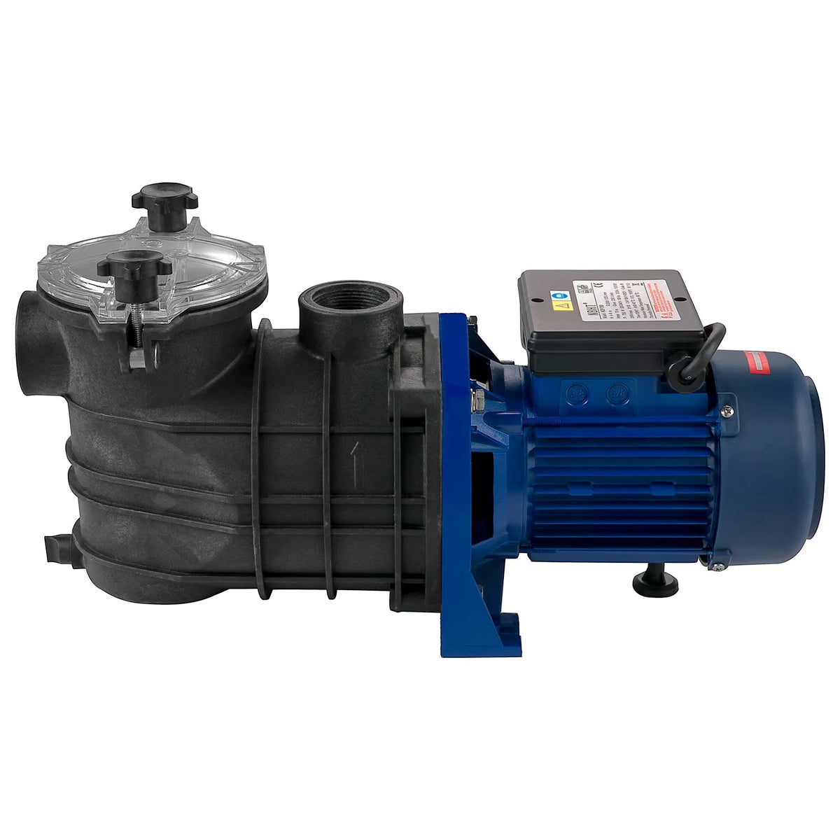 VEVOR Pool Pump 750 W, Flow up to 15,000 l/h, for Above-Ground and In-Ground Swimming Pools, with Strainer Basket, 50 mm Inlet/Outlet, Pool Filter Pump with 2 Connection Hoses