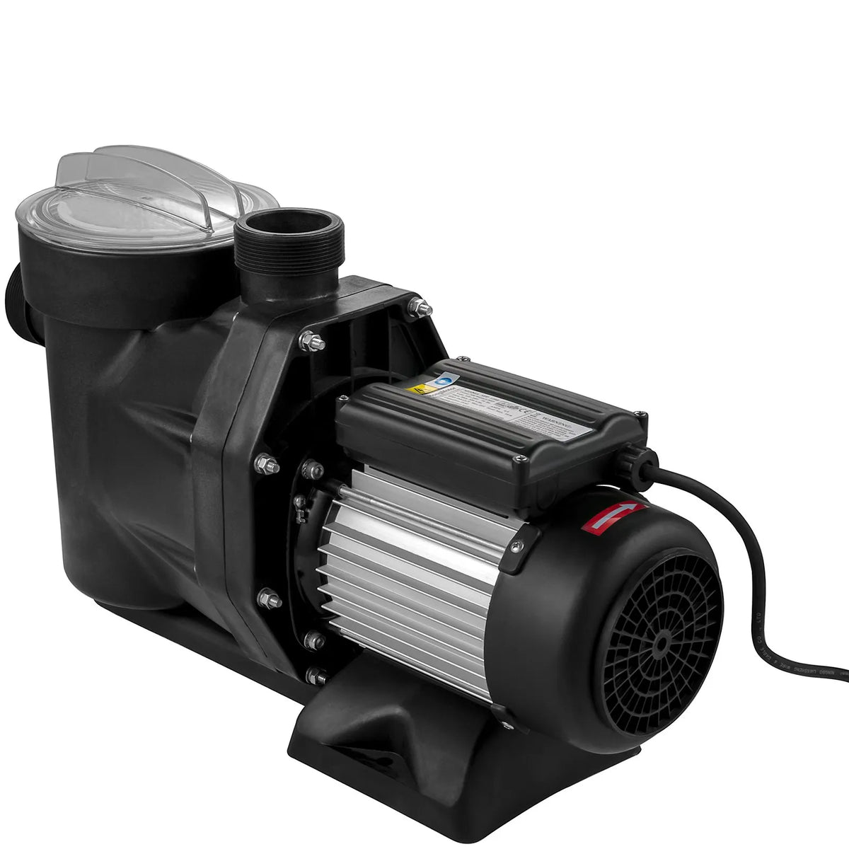 VEVOR Pool Pump, 750 W, 19,200 l/h, Swimming Pool Pump for Above-Ground and In-Ground Pools with Filter Basket, Ø50 mm Inlet/Outlet Connections and 2 Connection Hoses, for Clean Pool Water