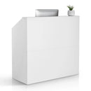 VEVOR reģistratūras lete, taisnstūra recepcijas galds, 118 × 50 × 111,5 cm, veikalam, salonam un birojam, balta