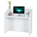 VEVOR reģistratūras lete, taisnstūra recepcijas galds, 118 × 50 × 111,5 cm, veikalam, salonam un birojam, balta