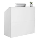 VEVOR reģistratūras lete, taisnstūra recepcijas galds, 118 × 50 × 111,5 cm, veikalam, salonam un birojam, balta