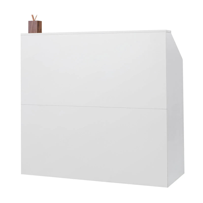 VEVOR reģistratūras lete, taisnstūra recepcijas galds, 118 × 50 × 111,5 cm, veikalam, salonam un birojam, balta