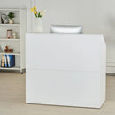 VEVOR reģistratūras lete, taisnstūra recepcijas galds, 118 × 50 × 111,5 cm, veikalam, salonam un birojam, balta