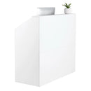 VEVOR reģistratūras lete, taisnstūra recepcijas galds, 118 × 50 × 111,5 cm, veikalam, salonam un birojam, balta
