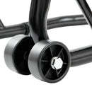 VEVOR motocikla aizmugurējā riteņa pacēlājs ar U un L veida dakšu, 390 kg, melns