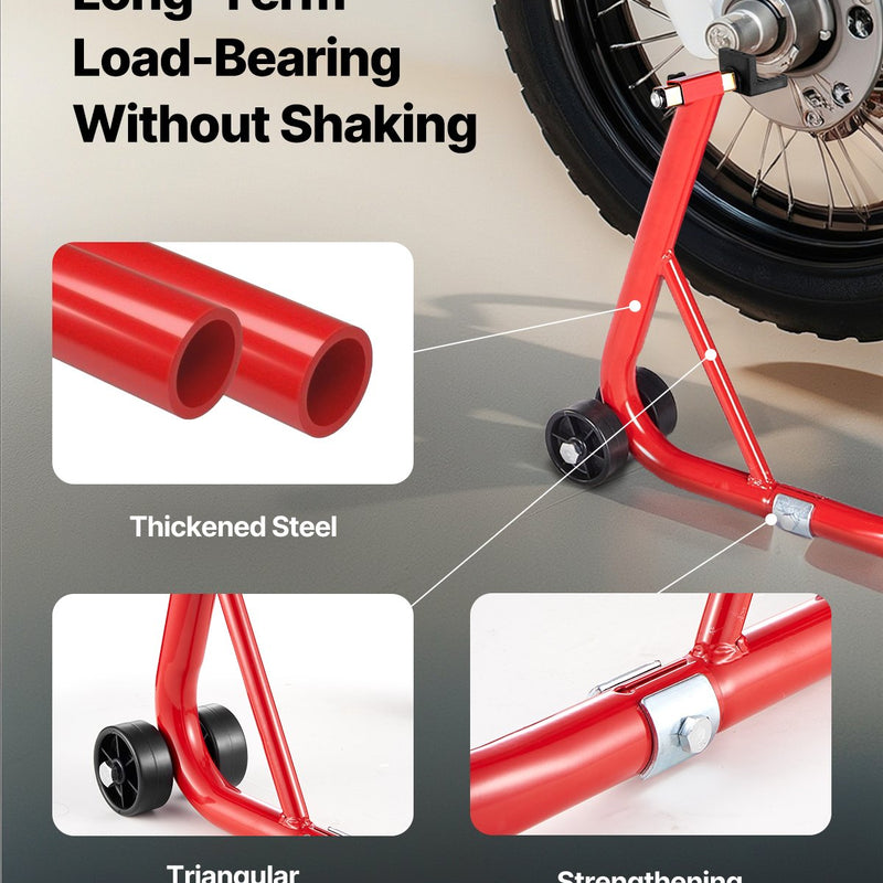 VEVOR motocikla aizmugurējais pacēlājs 385 kg, sarkans