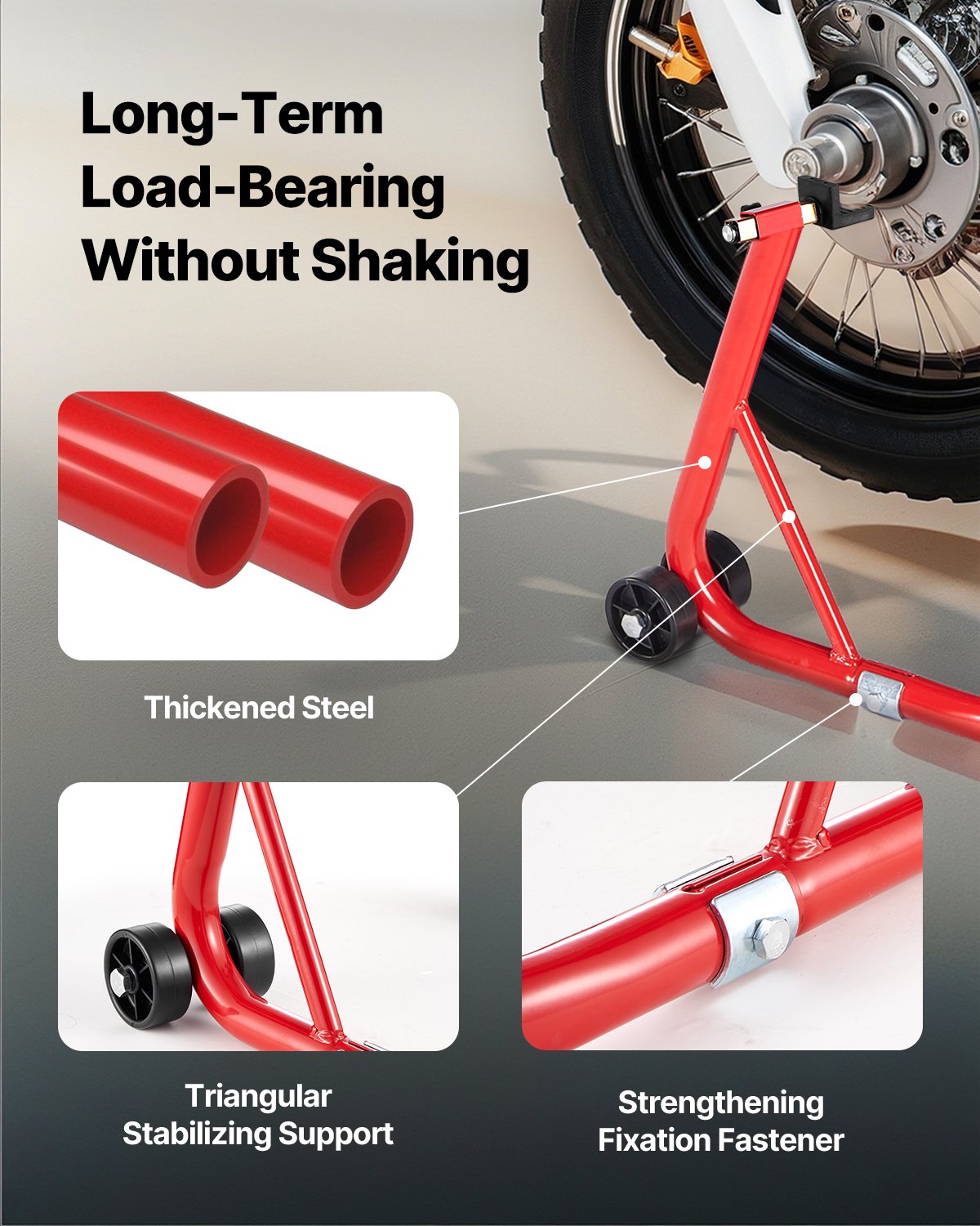 VEVOR Motorcycle Rear Lift 385 kg, Red