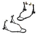 VEVOR motocikla priekšējais un aizmugurējais pacēlājs, 500 kg, regulējams, ar ritentiņiem, piemērots 165–351 mm riteņu asīm, tērauds, sarkans