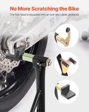 VEVOR motocikla priekšējais un aizmugurējais pacēlājs, 500 kg, regulējams, ar ritentiņiem, piemērots 165–351 mm riteņu asīm, tērauds, sarkans