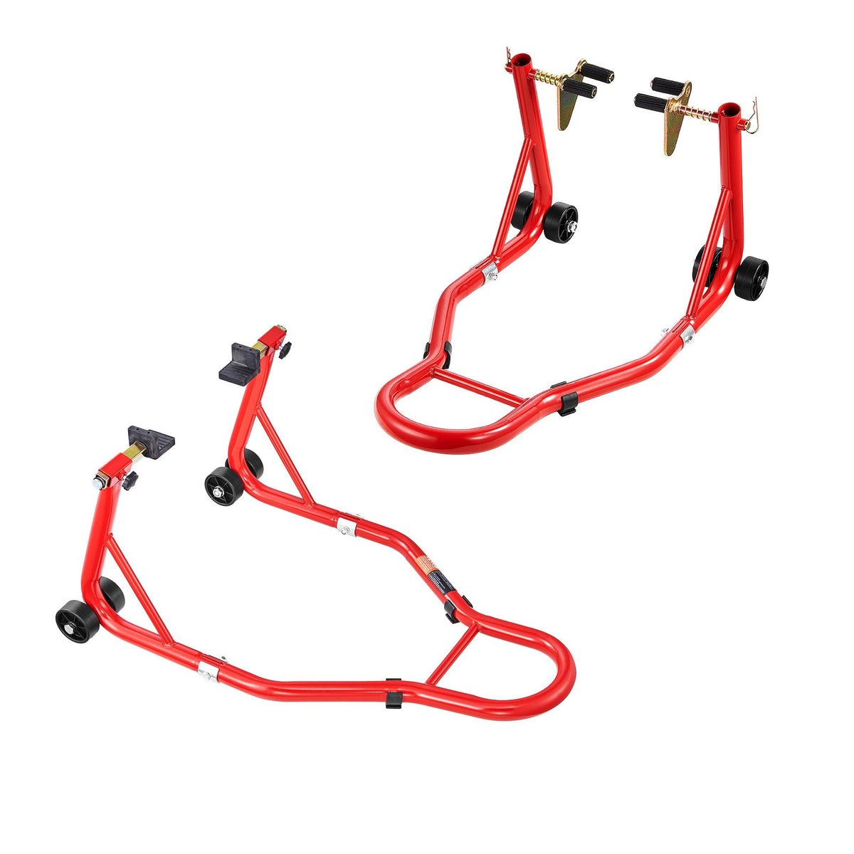 VEVOR Motorcycle Front and Rear Lift – 850 kg Load Capacity, Suitable for Spool and Swingarm Attachments, Red