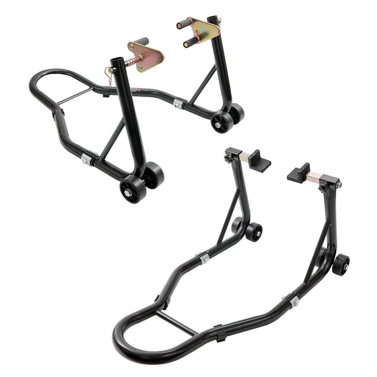 VEVOR Motorcycle Lift Stand for Front and Rear Wheel Lifting, 0.39 t, with U+L Fork Support, Compatible with Yamaha, Honda, Kawasaki, Suzuki – Black