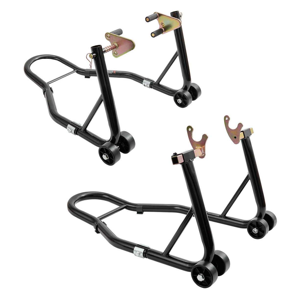 VEVOR Motorcycle Lift Stand for Front and Rear Wheel Lifting, 0.39 t, with U+L Fork Support, Compatible with Yamaha, Honda, Kawasaki, Suzuki – Black