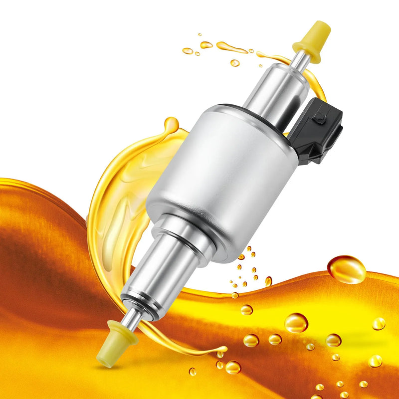 Dīzeļsildītāja degvielas sūknis 12/24 V, automašīnas gaisa sildītāja dozēšanas sūknis ar 22-32 ml padevi, piemērots 2 kW, 5 kW un 8 kW dīzeļsildītājiem, klusas darbības dizains ar impulsu tehnoloģiju