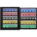 VEVOR atslēgu skapītis 100 atslēgām ar slēdzeni, regulējamiem āķiem un krāsainām birkām