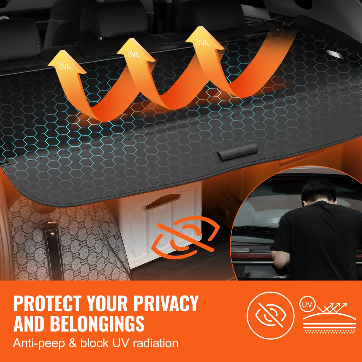 VEVOR Retractable Cargo Cover for Honda CR-V 2023–2024 Rear Trunk