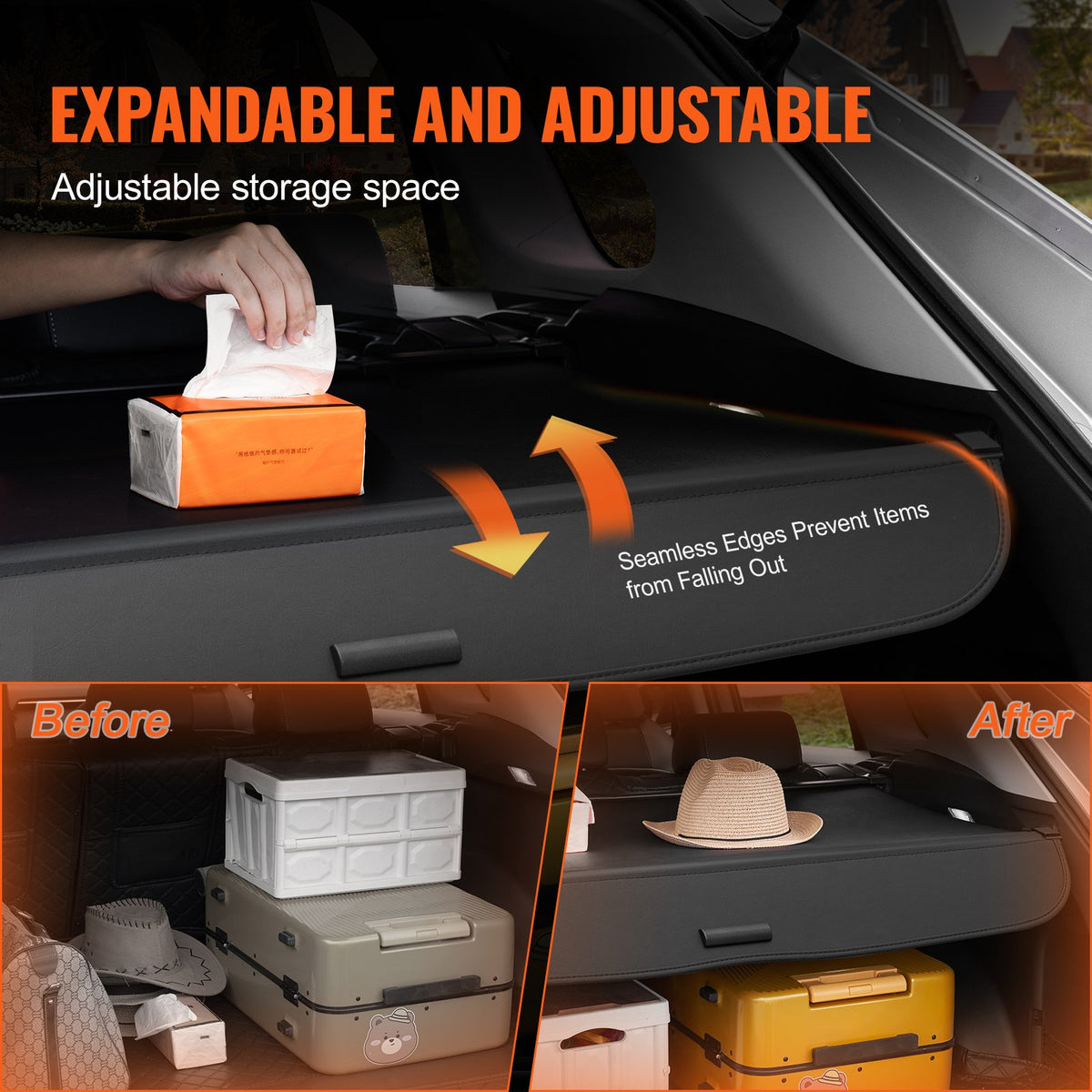 VEVOR Retractable Cargo Cover for Honda CR-V 2023–2024 Rear Trunk