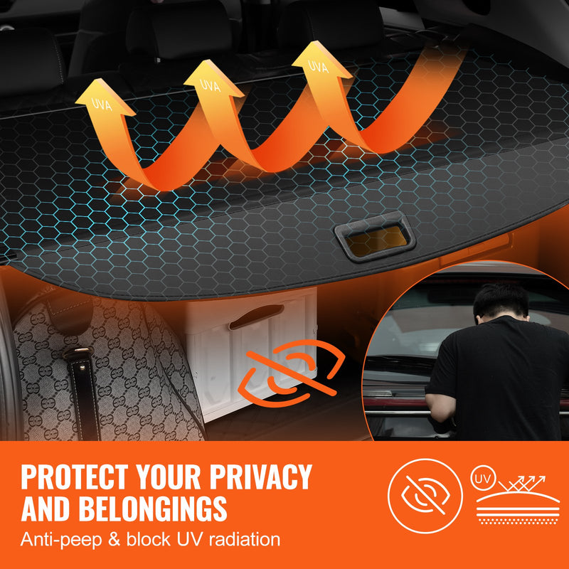 VEVOR izvelkamais bagāžas pārsegs GMC Terrain un Chevrolet Equinox 2018-2024