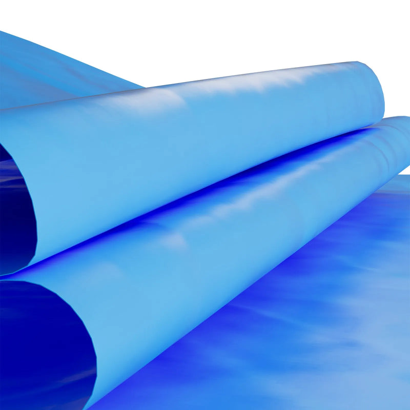 VEVOR ovāls baseina ieliktnis 375 × 732 cm UniBead sistēma 120 cm sienas augstumam, augstas kvalitātes vinils ar noplūdes remonta ielāpiem, paredzēts virszemes baseiniem ar tērauda sienām, zils