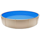 VEVOR apaļš baseina ieliktnis Ø365,7 cm pārlaiduma tipa 90 cm sienas augstumam, augstas kvalitātes vinils ar noplūdes remonta ielāpiem, paredzēts virszemes baseiniem ar tērauda sienām, zils