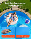 VEVOR apaļš baseina ieliktnis Ø350,5 cm pārlaiduma tipa 90 cm sienas augstumam, augstas kvalitātes vinils ar noplūdes remonta ielāpiem, paredzēts virszemes baseiniem ar tērauda sienām, zils