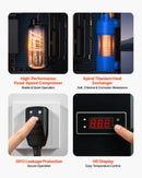 VEVOR 4160 W baseina siltumsūknis, elektriskais baseina sildītājs virszemes baseiniem līdz 15 m³, maksimālais COP 5,14, zems trokšņa līmenis, GFCI aizsardzība, sildīšanas temperatūra 15–40 ℃ peldēšanai un fitnesam, 220 V 50 Hz