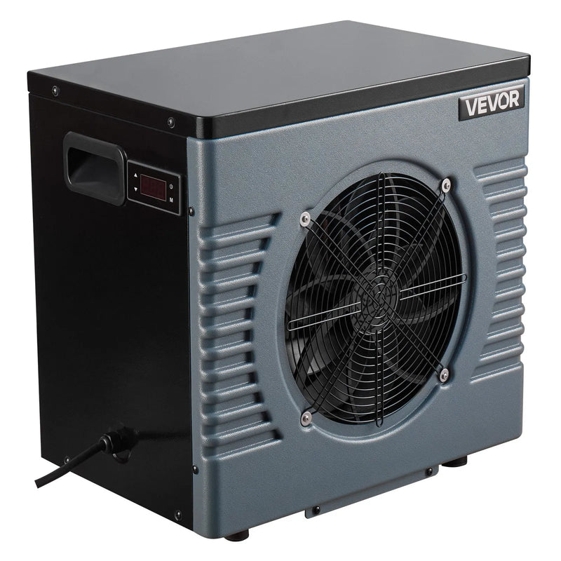 VEVOR 4160 W baseina siltumsūknis, elektriskais baseina sildītājs virszemes baseiniem līdz 15 m³, maksimālais COP 5,14, zems trokšņa līmenis, GFCI aizsardzība, sildīšanas temperatūra 15–40 ℃ peldēšanai un fitnesam, 220 V 50 Hz