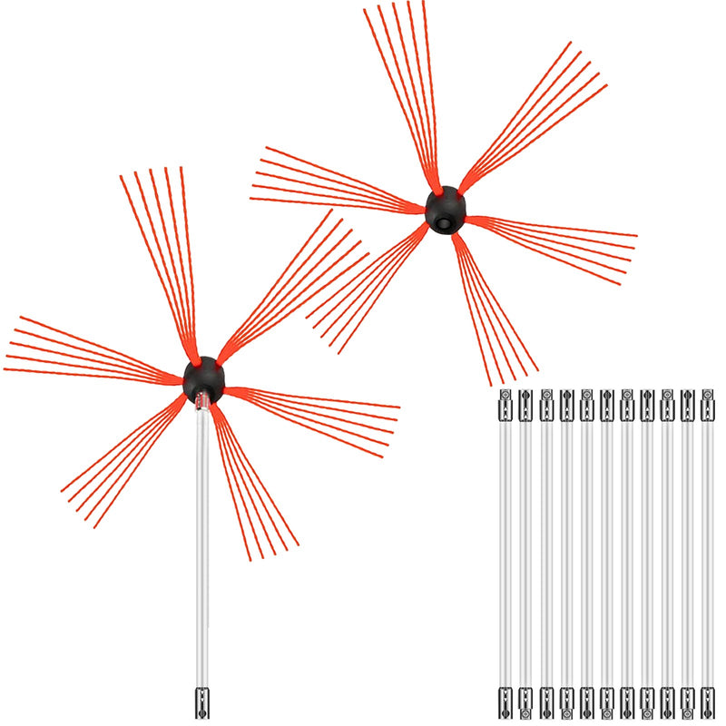 VEVOR Skursteņu tīrīšanas komplekts – 12 m skursteņa birste ar elastīgām stieņiem