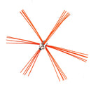 VEVOR skursteņu tīrīšanas komplekts, līdz 7 m pagarināma skursteņa birste, skursteņu tīrīšanas komplekts ar maināmiem sariem un aizsargbrillēm, 90° lokāms kamīna tīrīšanas instruments kvadrātveida un taisnstūrveida skursteņiem