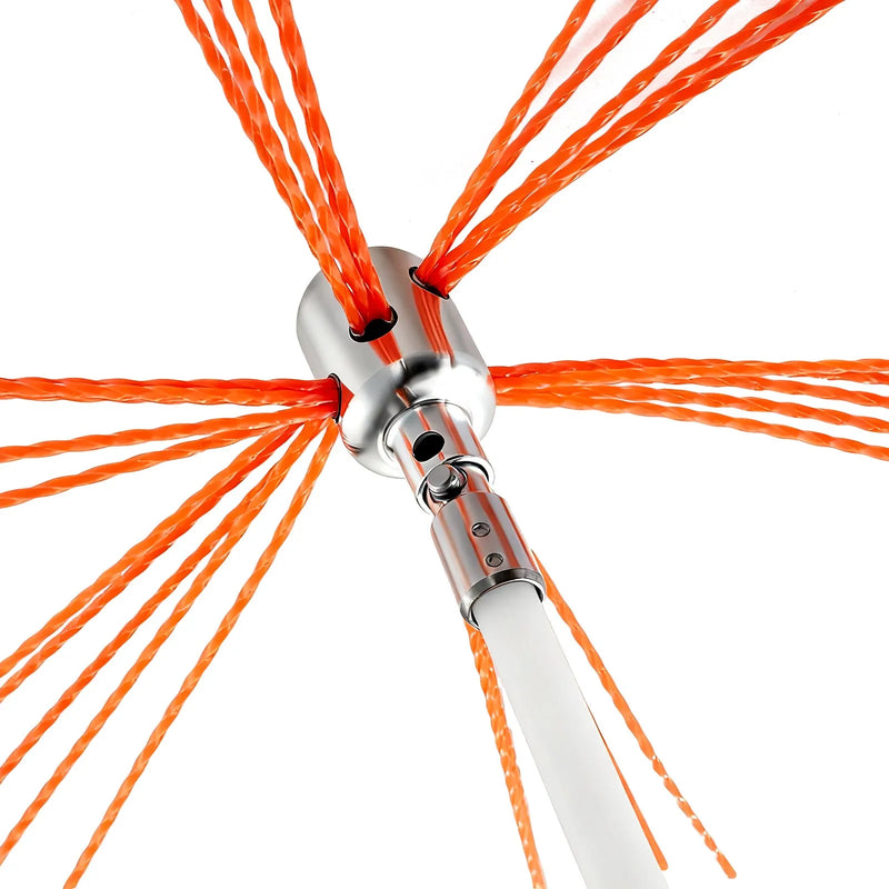 VEVOR skursteņu tīrīšanas komplekts, līdz 10 m pagarināma skursteņa birste, skursteņu tīrīšanas komplekts ar maināmiem sariem un aizsargbrillēm, 90° lokāms kamīna tīrīšanas instruments kvadrātveida un taisnstūrveida skursteņiem