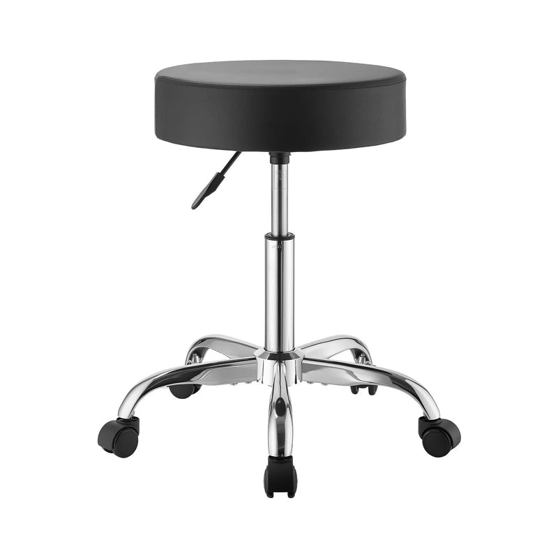 VEVOR 2 ergonomisku grozāmu taburešu komplekts ar riteņiem, regulējamu augstumu, biezu PU ādas sēdekli un 226,8 kg slodzi, salonam, spa un klīnikai, melnas