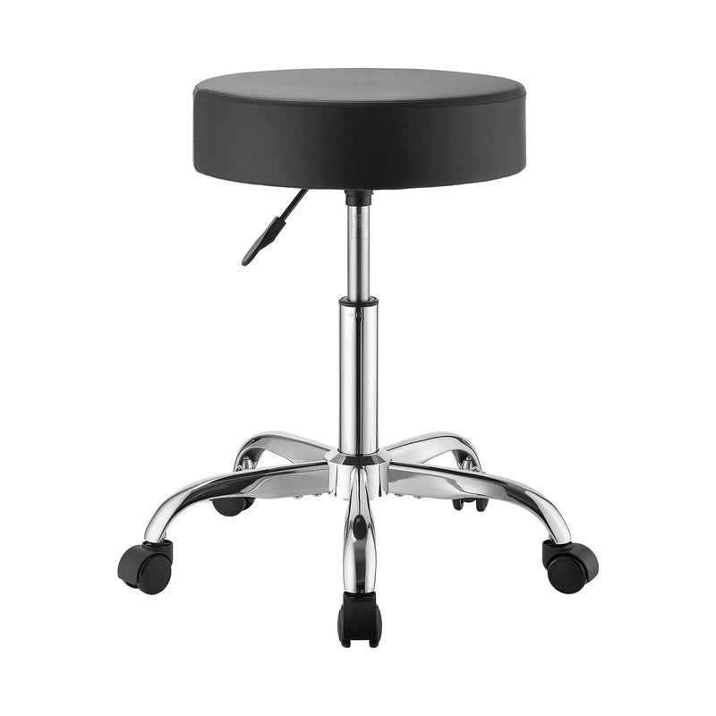 VEVOR 2 ergonomisku grozāmu taburešu komplekts ar riteņiem, regulējamu augstumu, biezu PU ādas sēdekli un 226,8 kg slodzi, salonam, spa un klīnikai, melnas