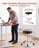 VEVOR 2 ergonomisku grozāmu taburešu komplekts ar riteņiem, regulējamu augstumu, biezu PU ādas sēdekli un 226,8 kg slodzi, salonam, spa un klīnikai, melnas
