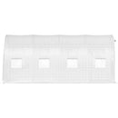 VEVOR pārnēsājama augu siltumnīca, 4,5 x 2 x 2,1 m, ar cinkota tērauda stīpām, 1 augšējā sija, 2 diagonālie stabi, 2 durvis ar rāvējslēdzēju un 8 saliekami logi, balts