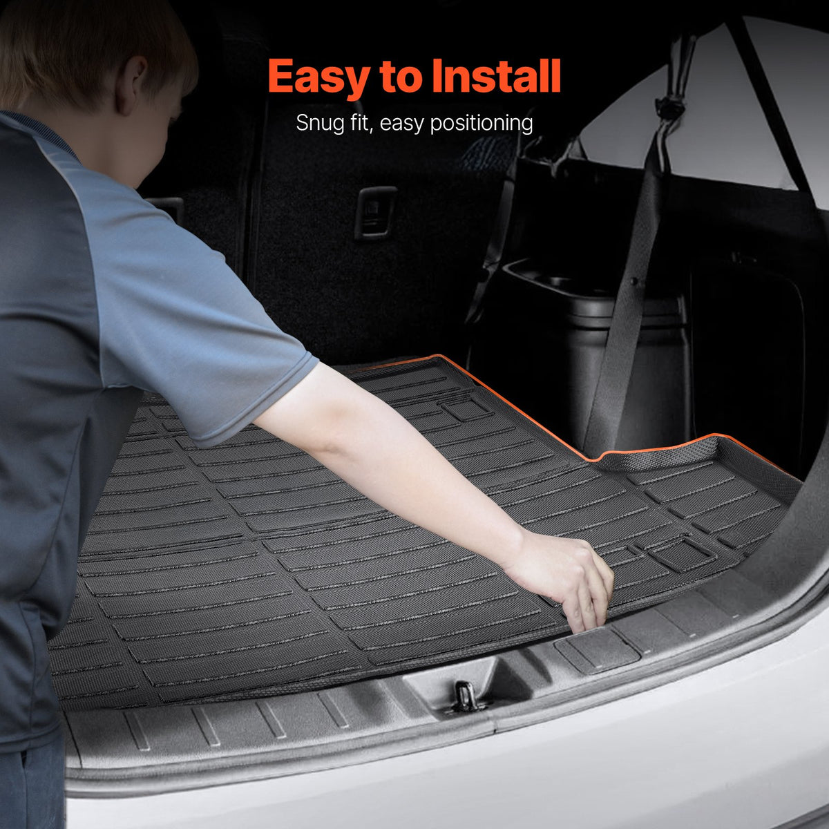 VEVOR Cargo Mat, All-Weather TPE Material, Tailored for Toyota 4Runner 7-Seater, 2010-2026
