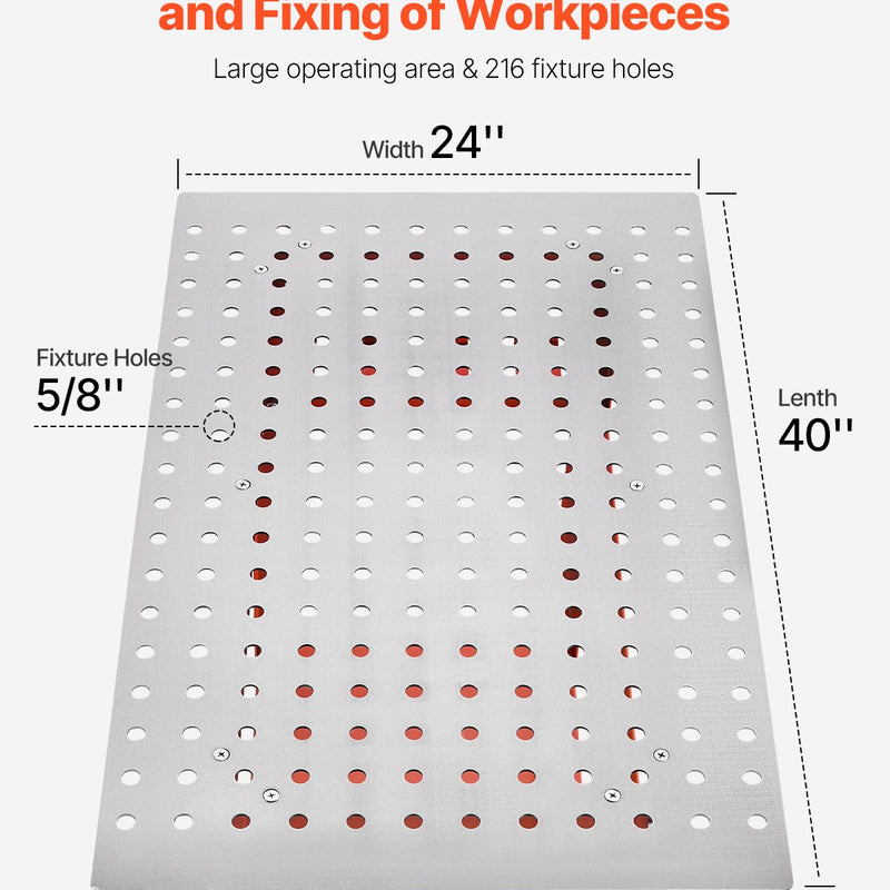 VEVOR metināšanas galds 1020 x 610 mm - metināšanas darba virsma ar statisko kravnesību līdz 363 kg