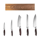 VEVOR virtuves nažu komplekts, 6 daļas, augsta oglekļa nerūsējošā tērauda asi naži, profesionāli virtuves naži ar ergonomisku, pret plaisāšanu izturīgu rokturi un jaudīgu magnētisko nažu turētāju ar valrieksta apdari