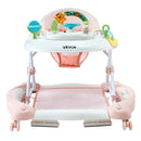 VEVOR 5‑in‑1 bērnu staigulītis, salokāms aktivitāšu centrs uz riteņiem, augstumu regulējams šūpuļkrēsls-staigulītis ar ērtu augstas atzveltnes sēdekli, pretapgāšanās toddleru palīgs bērniem no 6 līdz 24 mēnešiem, piemērots zēniem un meitenēm.