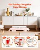 VEVOR 5‑in‑1 bērnu staigulītis, salokāms aktivitāšu centrs uz riteņiem, augstumu regulējams šūpuļkrēsls-staigulītis ar ērtu augstas atzveltnes sēdekli, pretapgāšanās toddleru palīgs bērniem no 6 līdz 24 mēnešiem, piemērots zēniem un meitenēm.