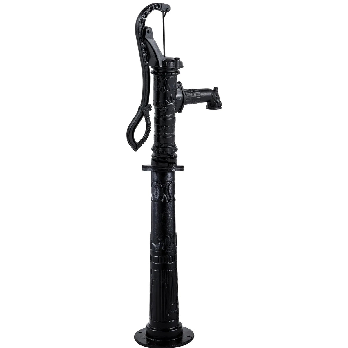 VEVOR Manual Well Water Pump with Cast Iron Stand, Pump Dimensions 40 × 23.9 × 135 cm, Stand Height 66 cm with Pre-drilled 12.7 mm Mounting Holes, Easy Installation, Suitable for Yard, Garden and Farm Irrigation, Black