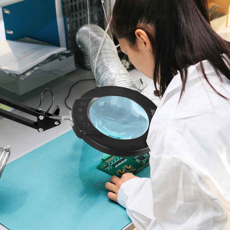 VEVOR ngalda lampa ar palielināmo stiklu,gaismu un pamatni, 5X palielināšanas lampa, 110 mm lēca, 5 krāsas