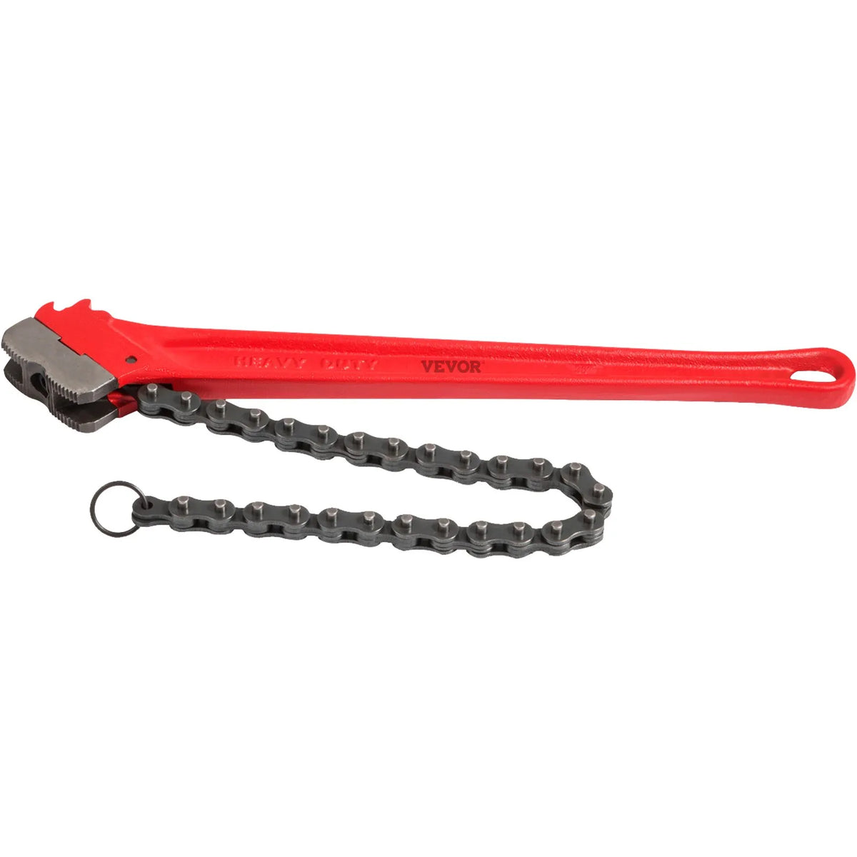 VEVOR Chain Pipe Wrench, 910 mm Length, Heavy-Duty Tool for Oil Filters and Pipe Gripping, Working Range 114–190 mm, Chain Length 760 mm