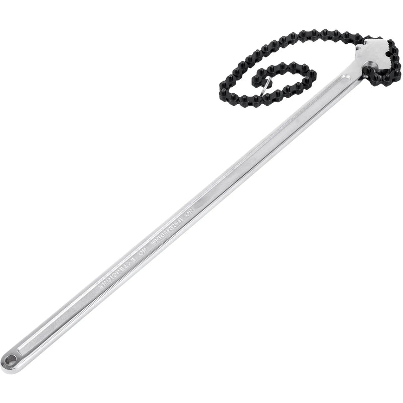 Ķēdes cauruļu atslēga 600 mm, smagā tipa, satveršanas diapazons līdz 170 mm, ķēdes garums 70 mm