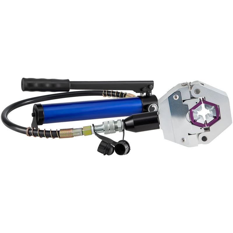 Hidrauliskā šļūteņu prese ar alumīnija sūkni, 7 presformas – rokas presēšanas komplekts A/C gaisa kondicionēšanas šļūtenēm