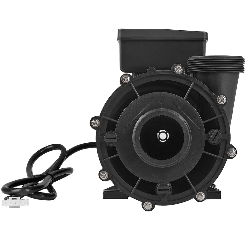 VEVOR divu ātrumu SPA sūknis, 48 rāmis, 1100 W augstais režīms 35 m³/h ar 13 m pacēlumu vai 250 W zemais režīms 14 m³/h ar 2,8 m pacēlumu, Ø50 mm pieslēgums ar 90° grozāmu savienojumu, TÜV sertificēts