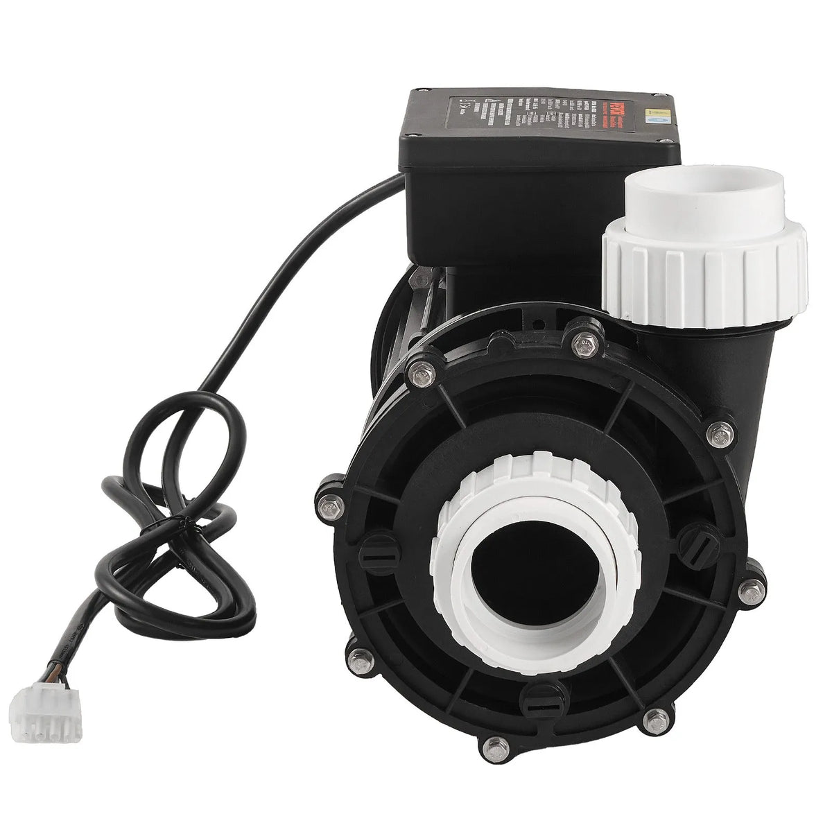 VEVOR Two-Speed SPA Pump, 56 Frame, 1600 W High Mode 39 m³/h with 15 m Head or 400 W Low Mode 19 m³/h with 3.9 m Head, Ø50 mm Connection with 90° Swivel Coupling, TÜV Certified
