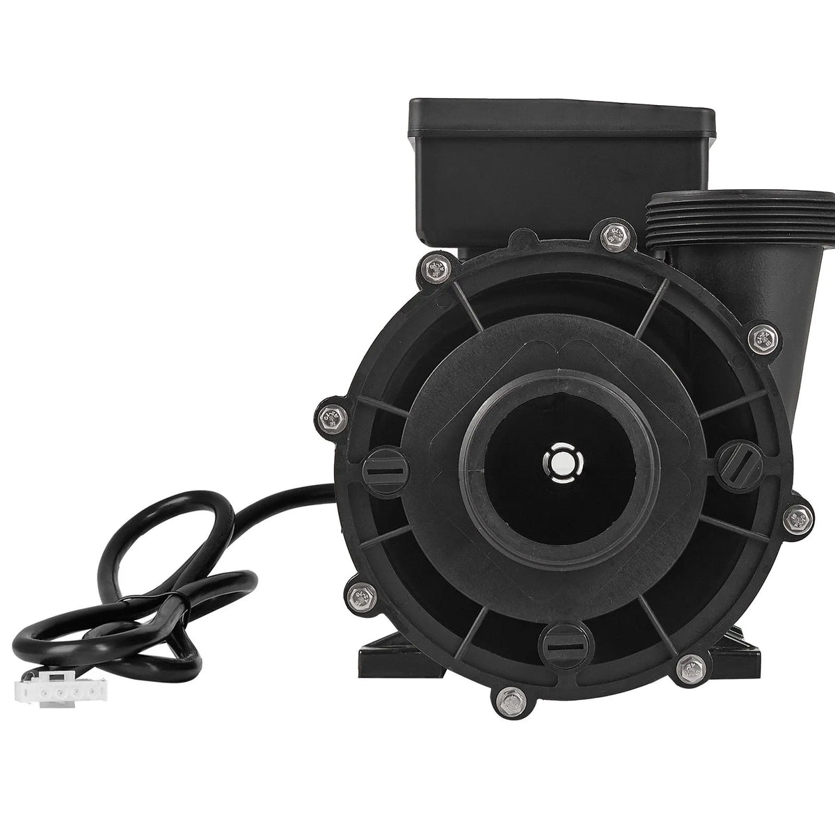VEVOR Two-Speed SPA Pump, 56 Frame, 1600 W High Mode 39 m³/h with 15 m Head or 400 W Low Mode 19 m³/h with 3.9 m Head, Ø50 mm Connection with 90° Swivel Coupling, TÜV Certified