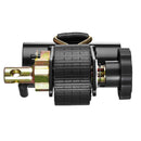 VEVOR kāpņu statņa spriegšanas siksnas, 38 mm platas × 2,25 m garas, ar dubultiem J-āķiem, piemērotas 47,6–50,8 mm melnā apaļā caurulē, smagajam kravas fiksēšanai līdz 226,8 kg, ar sprādzes bloķēšanas mehānismu (4 gab.)