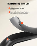 VEVOR 2 pakāpju saliekamās kāpnes ar platu pretslīdes pakāpienu un ērtu rokturi, pārnēsājamas tērauda kāpnes ar 272 kg nestspēju, lietošanai virtuvē, mājās un birojā, melnas