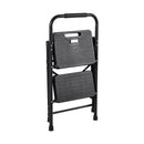 VEVOR 2 pakāpju saliekamās kāpnes ar platu pretslīdes pakāpienu un ērtu rokturi, pārnēsājamas tērauda kāpnes ar 272 kg nestspēju, lietošanai virtuvē, mājās un birojā, melnas