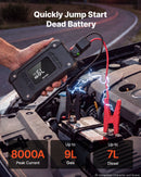 VEVOR auto starteris ar kompresoru, 8000 A, 10,3 bar, 12 V